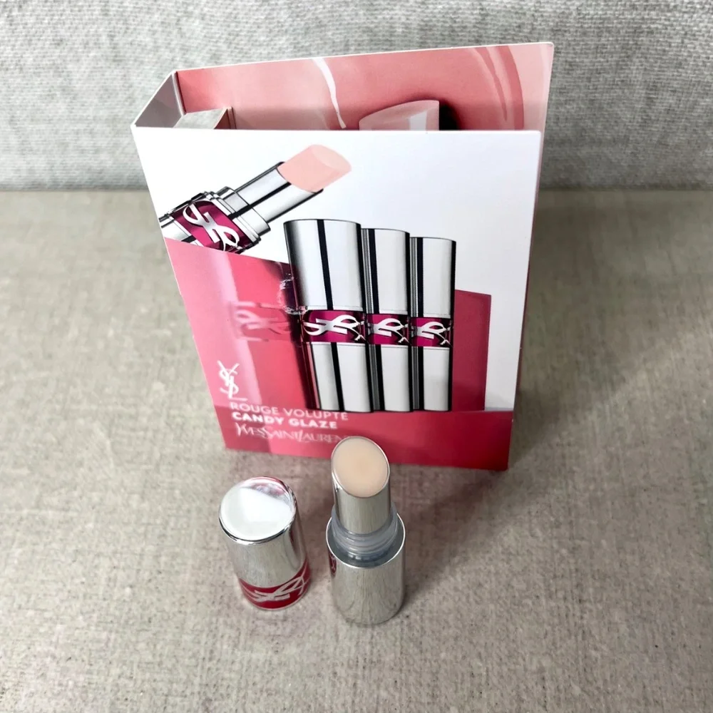 ❤️ YSL Rouge Volupte Candy Glaze Double Care Balm mini in 02 - Picture 2 of 8